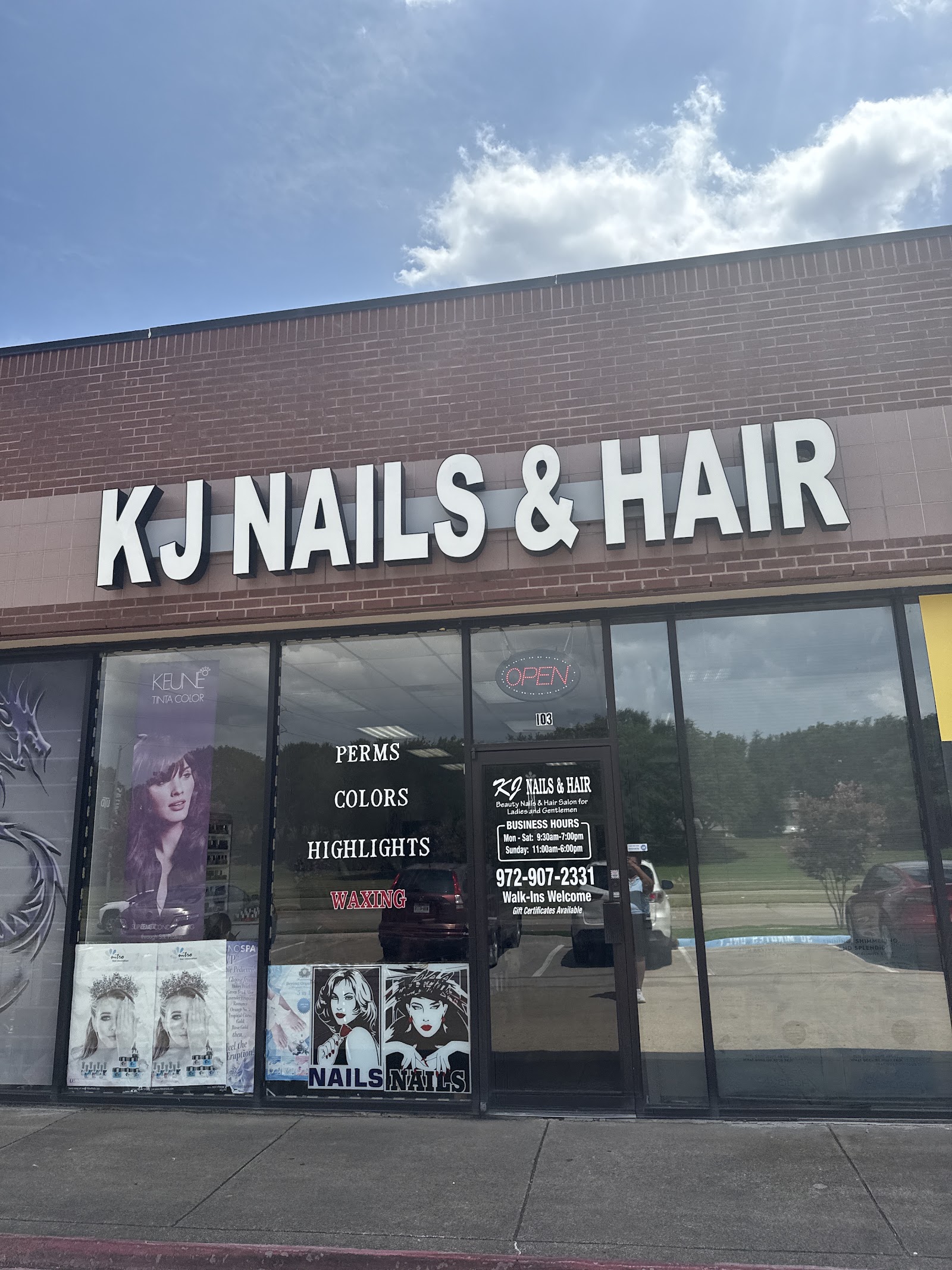 KJ Nails & Hair nail work in Richardson, Texas